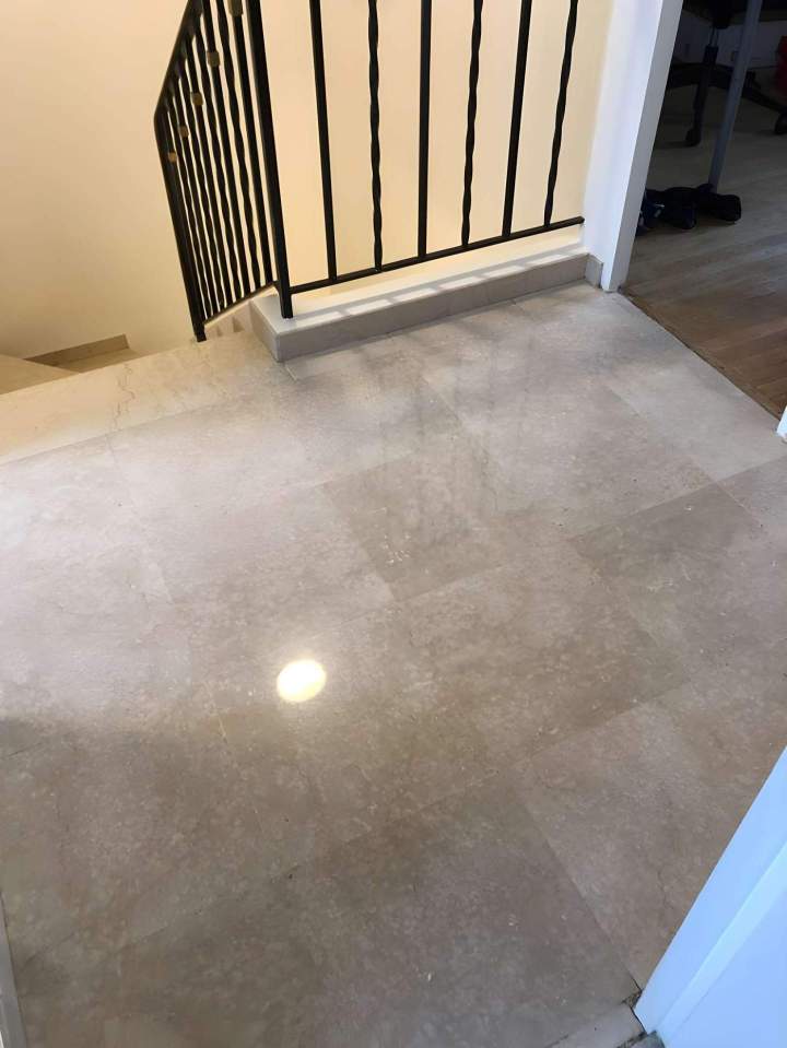 Rénovation carrelage en marbre intérieur avant travaux Montrouge